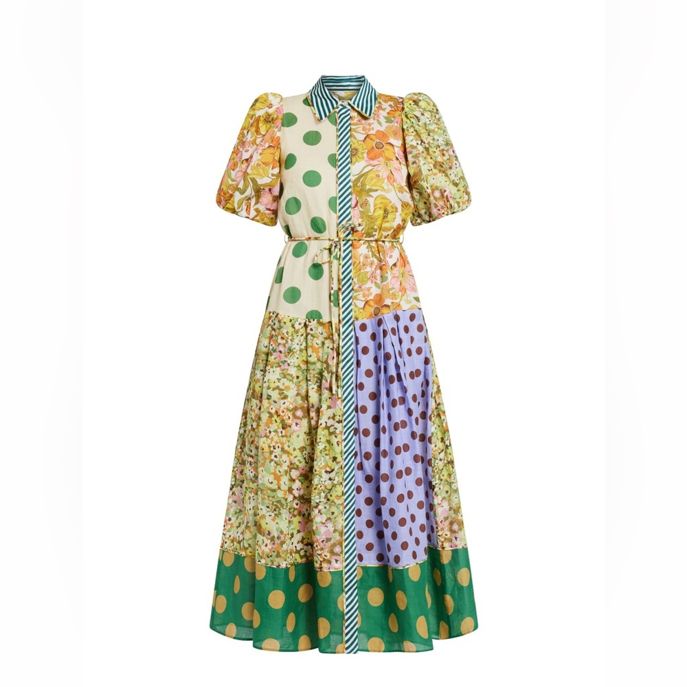 ALÉMAIS
Finn belted printed ramie shirt dress